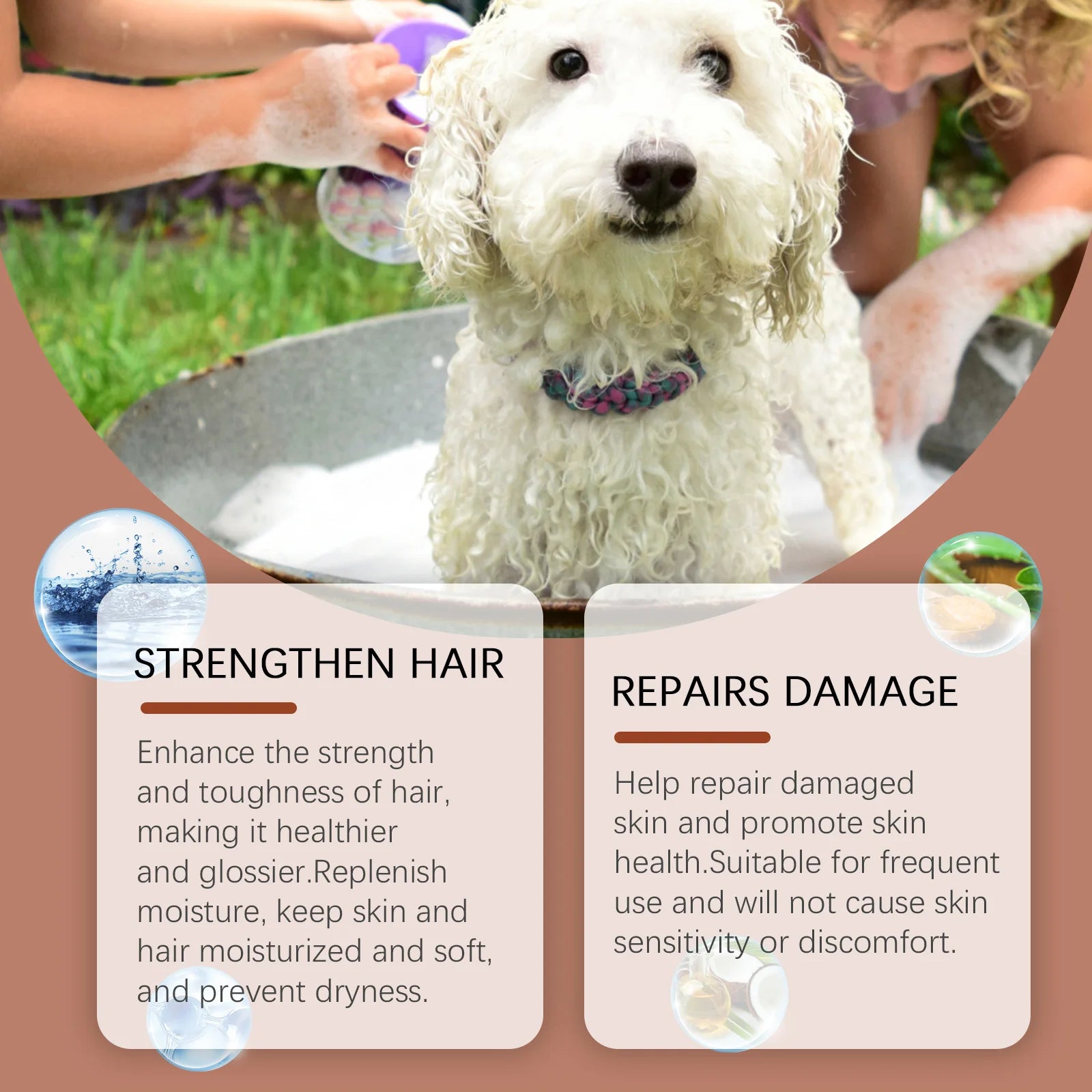 100ml Dog Shampoo for Itchy Skin - Fast Relief, Nourishing & Hydrating, Deodorizing Pet Wash to Smooth Fur & Soothe Sensitive