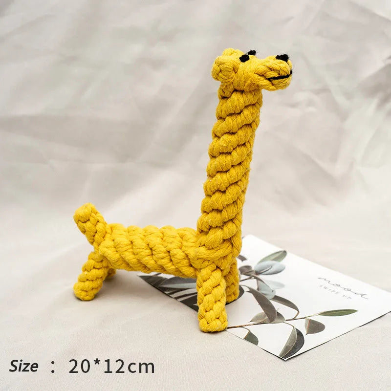 1pcs Bite Resistant Dog Chew Toy for Small Dogs , Cleaning Teeth , Rope Knot Ball Toy Animals