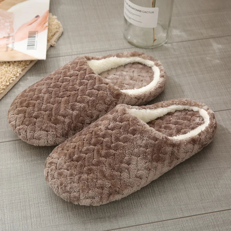 Women  Slippers ,Warm Plush,Autumn ,Winter Shoes Woman House Flat Floor Soft Silent Slides