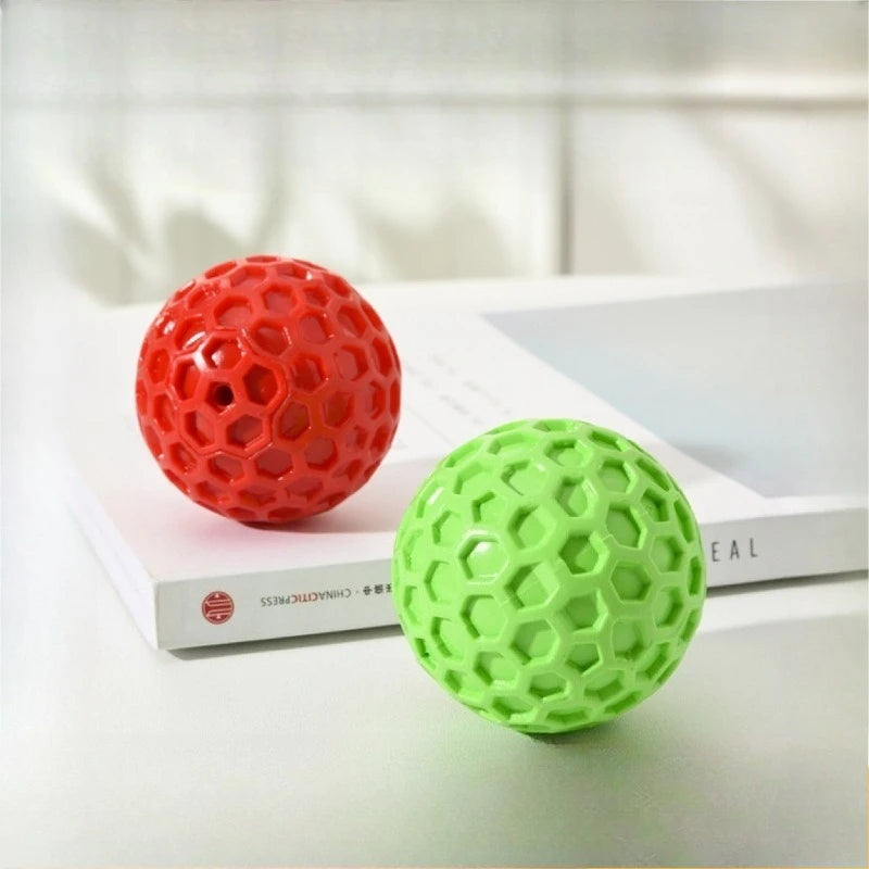 2pcs Indestructible Squeaky Dog Toy, Interactive Dog Balls , Natural Rubber Puppy Ball for Dog Chewing