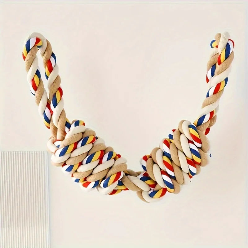 45cm Durable Teeth-Cleaning Rope Toy for Dogs - Pet Interactive Chewing and Play Toys,Tug Toy for Puppy Training
