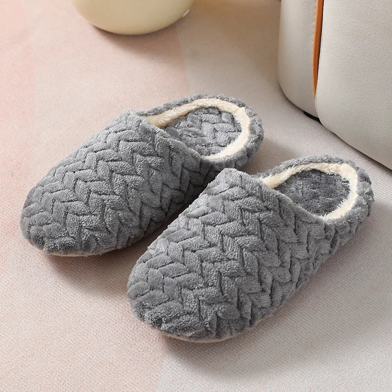 Women  Slippers ,Warm Plush,Autumn ,Winter Shoes Woman House Flat Floor Soft Silent Slides