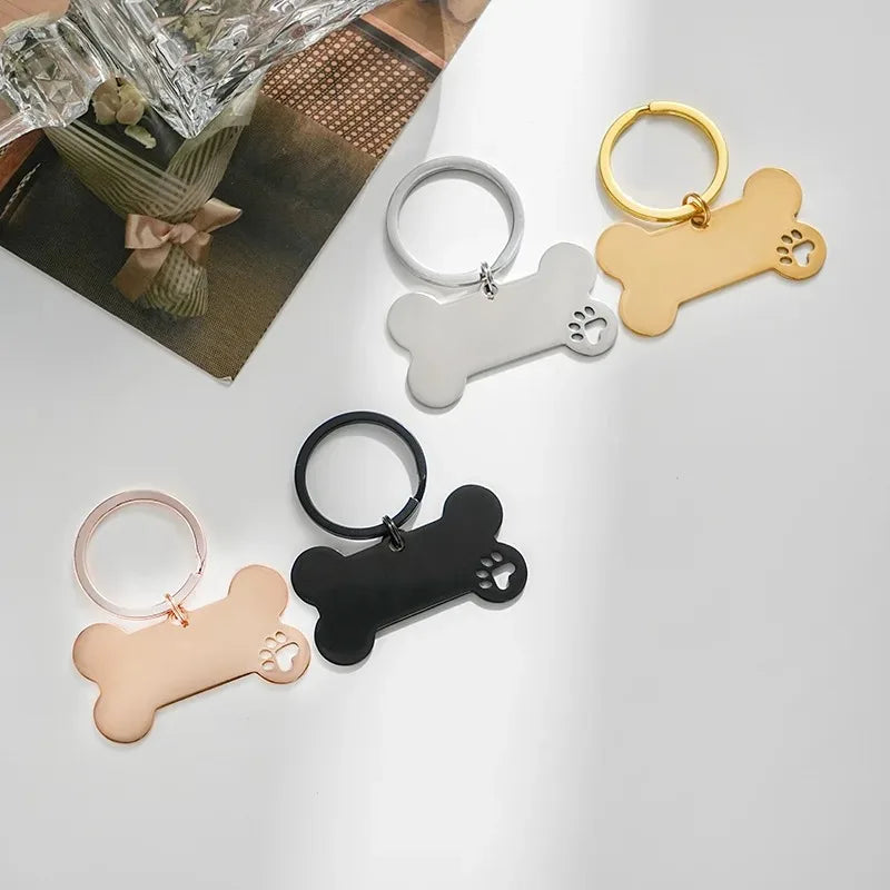 Personalized Engraved High Quality Dog ,Cat Tag with Name and Phone Number, Bone Shaped Pet Pendant for Custom Identification