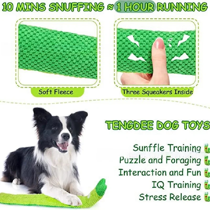 Dog Puzzle Toy, Plush Sound Toy ,Foldable Molar Puppy Nail Frog Sniffing Smell Food Interactive Speaker Stuff Dogs Supplies