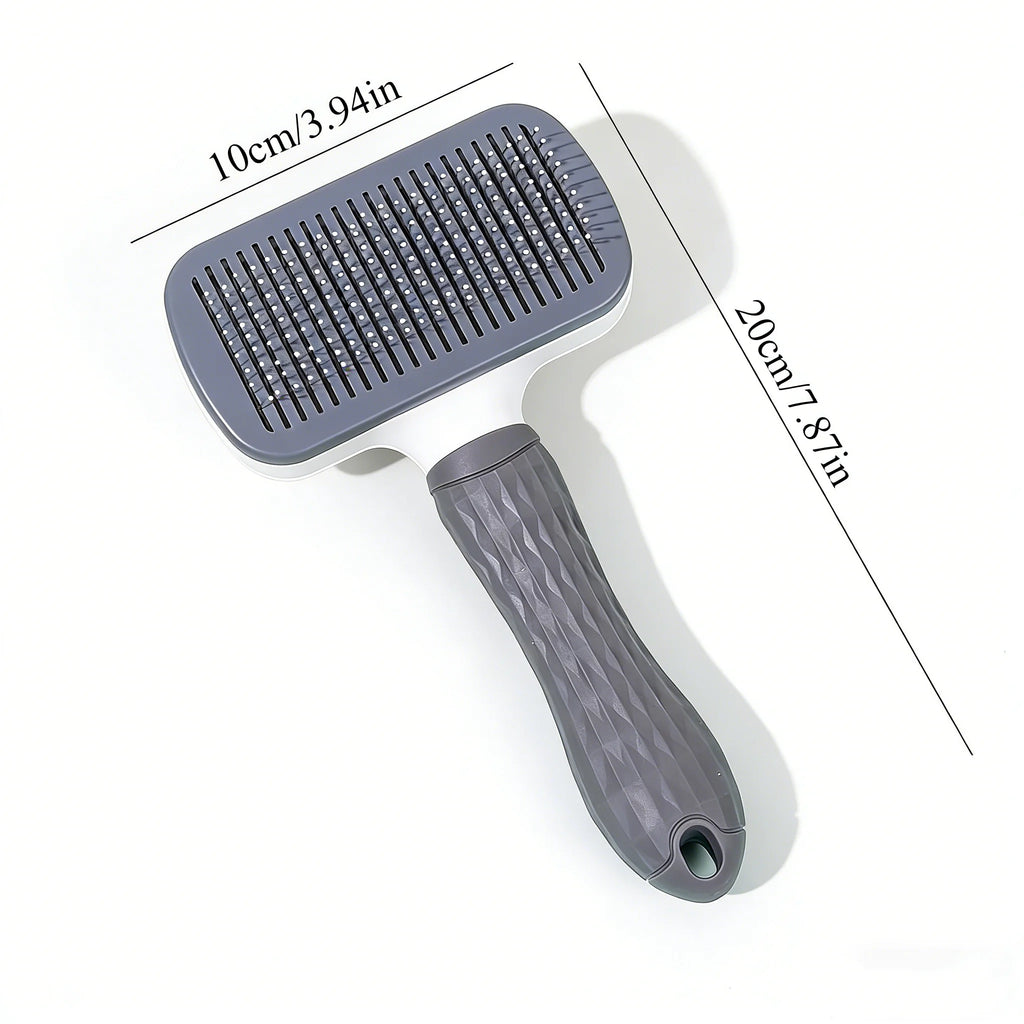 Gentle Pet Grooming & Massaging Brush, One-Click Hair Removal Comb for Dogs/Cats