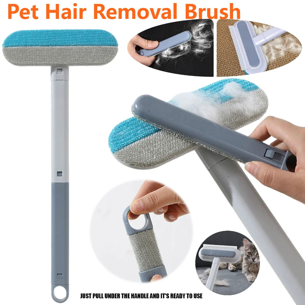 3 in 1 Pet Hair Remover, Long Handle Cleaning Brush