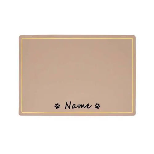 Custom Pet Food Bowl Mat, Waterproof,  Personalized Placemat For Pets Name ,Easy Wash Drinking ,Feeding Pad