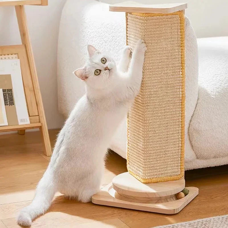 Natural Sisal Cat Scratcher Mat,Horizontal Floor Scratching Pad Rug Protect Couch and Carpets