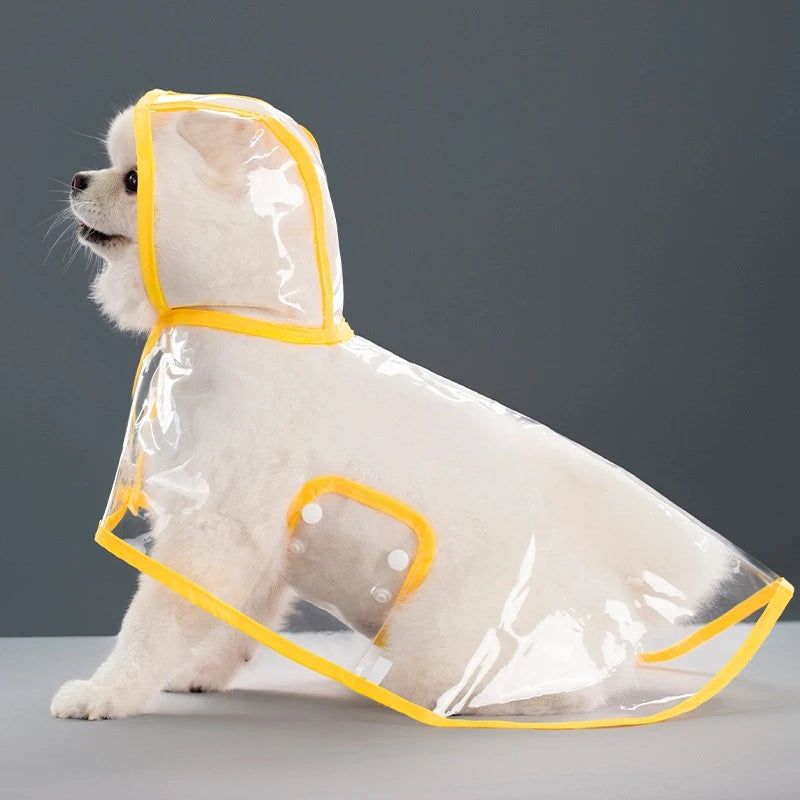Transparent  Raincoat , Thickened , Windproof and Waterproof Large, Medium, and Small Pets