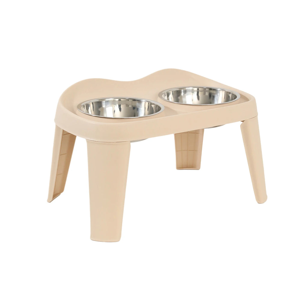 Elevated Dog Feeder Bowls , foldable , Raised Stand with Double Stainless Steel Bowls for Small , Medium and Large Dogs