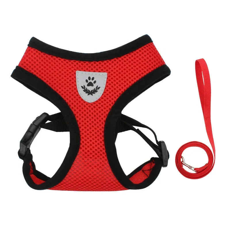 Adjustable Vest Polyester Mesh Breathable Harnesses Reflective for Small Dog and Cat