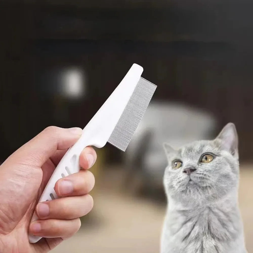 Pet Hair Shedding Comb Stainless Steel Flea Comb for Cats and Dogs