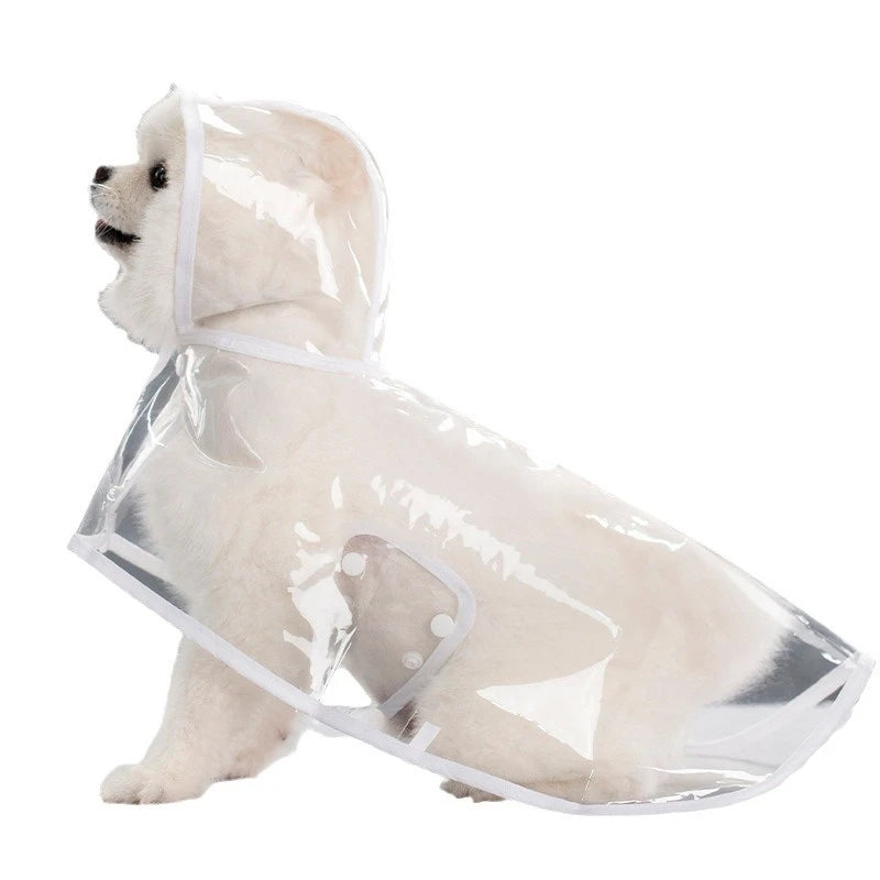 Transparent  Raincoat , Thickened , Windproof and Waterproof Large, Medium, and Small Pets