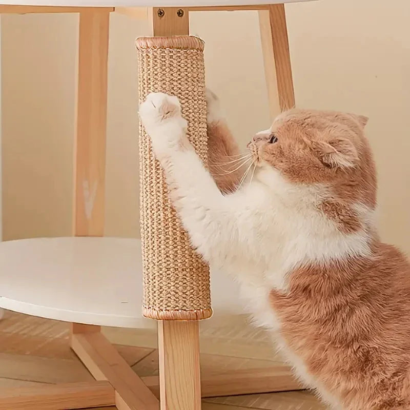 Natural Sisal Cat Scratcher Mat,Horizontal Floor Scratching Pad Rug Protect Couch and Carpets