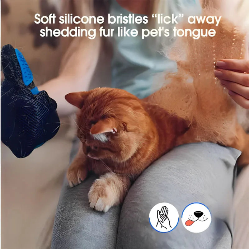 Pet Hair Glove, Dog and Cat Grooming, Deshedding Hair and Massage Brush