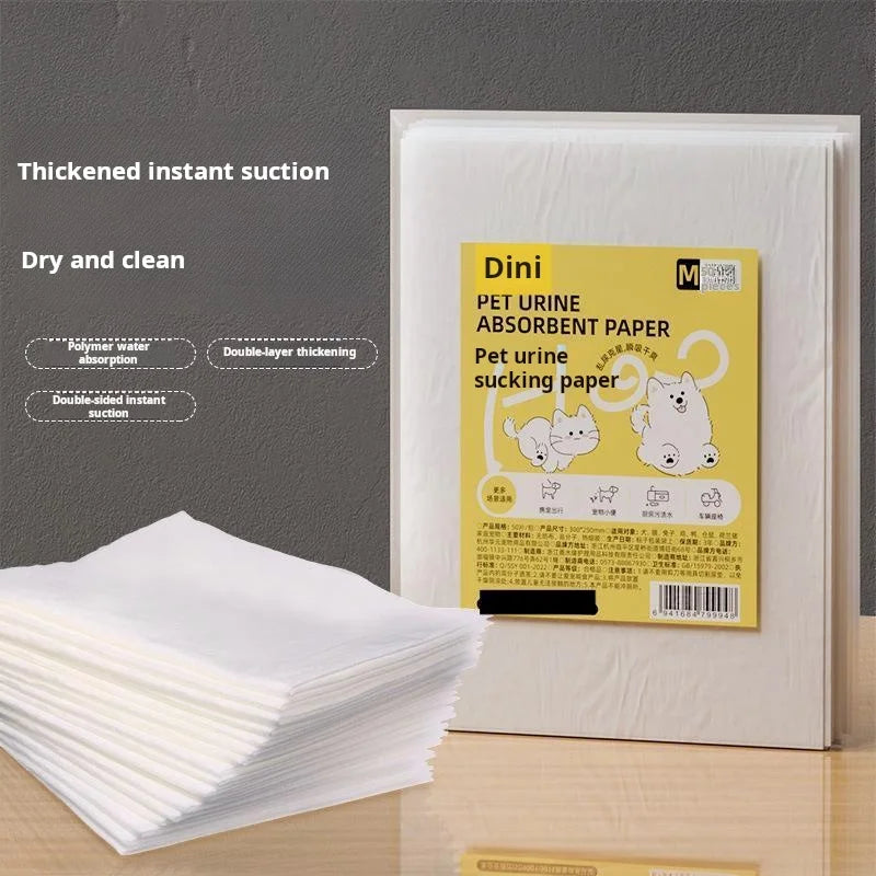 50pcs Dog＆Cat Urine Absorption Paper Pet Urine Absorption Sheets ,Puppy Specific Disposable Absorbent Diapers ,Urine Wiping Paper