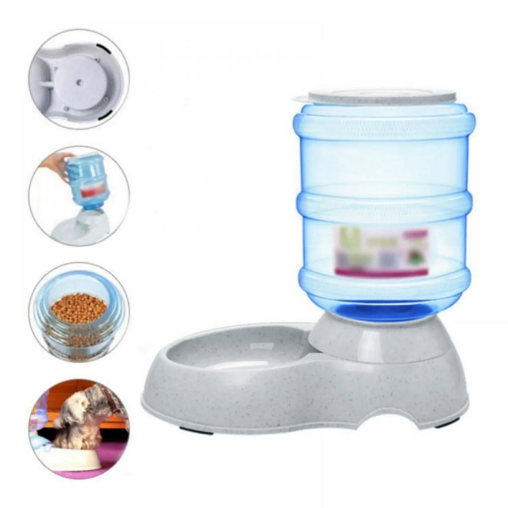 Large Capacity Automatic Water Dispenser Dog Bowl, Food Grade Plastic Pet Feeder Water Supply