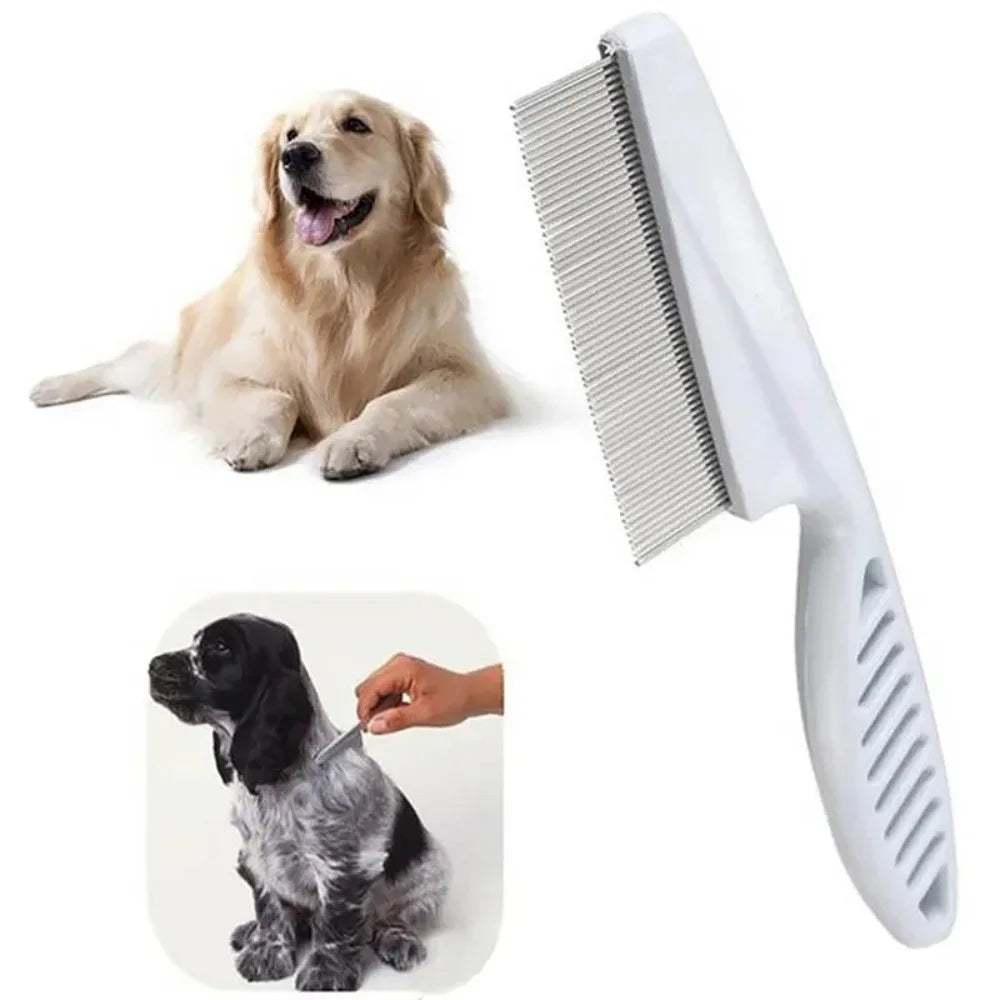 Pet Hair Shedding Comb Stainless Steel Flea Comb for Cats and Dogs