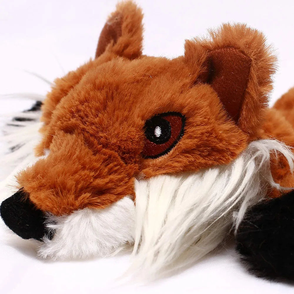 Funny Simulated Animal ,No Stuffing Dog Toy with Squeakers, Durable Stuffingless Plush Toy ,Crinkle Squeak Toy