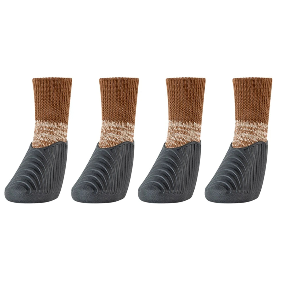 4Pcs Outdoor Dog Shoes, Paw Protector ,Comfortable ,Waterproof  ,Anti-slip For Small ,Medium ,Large Dogs and Cats