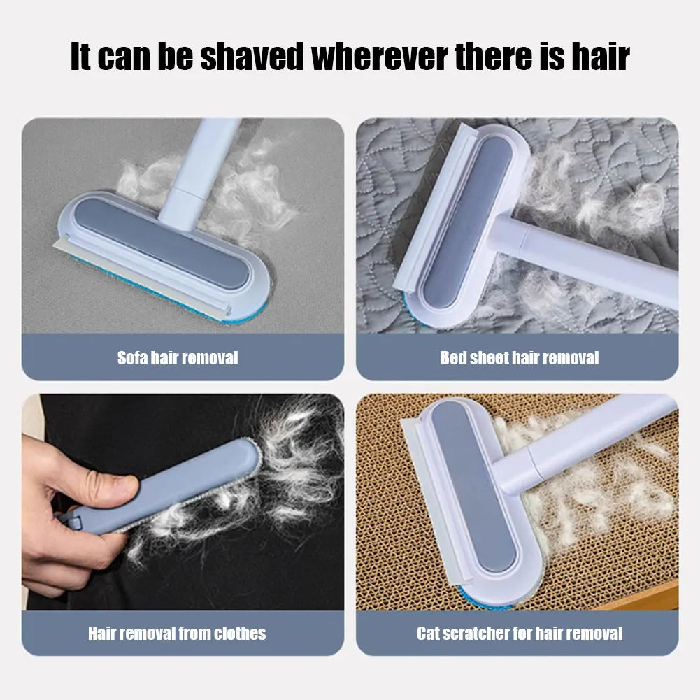 3 in 1 Pet Hair Remover, Long Handle Cleaning Brush