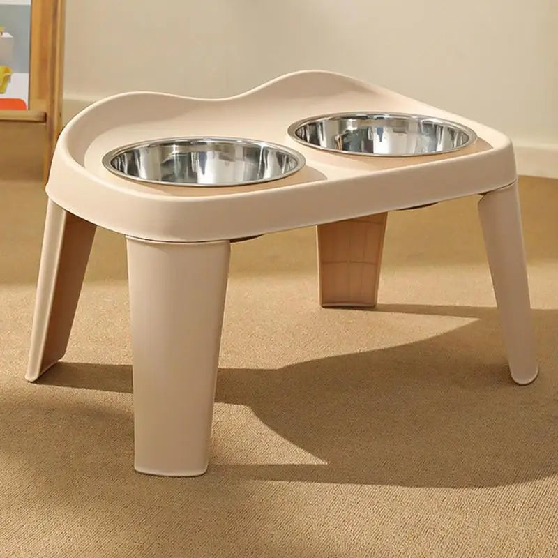 Elevated Dog Feeder Bowls , foldable , Raised Stand with Double Stainless Steel Bowls for Small , Medium and Large Dogs