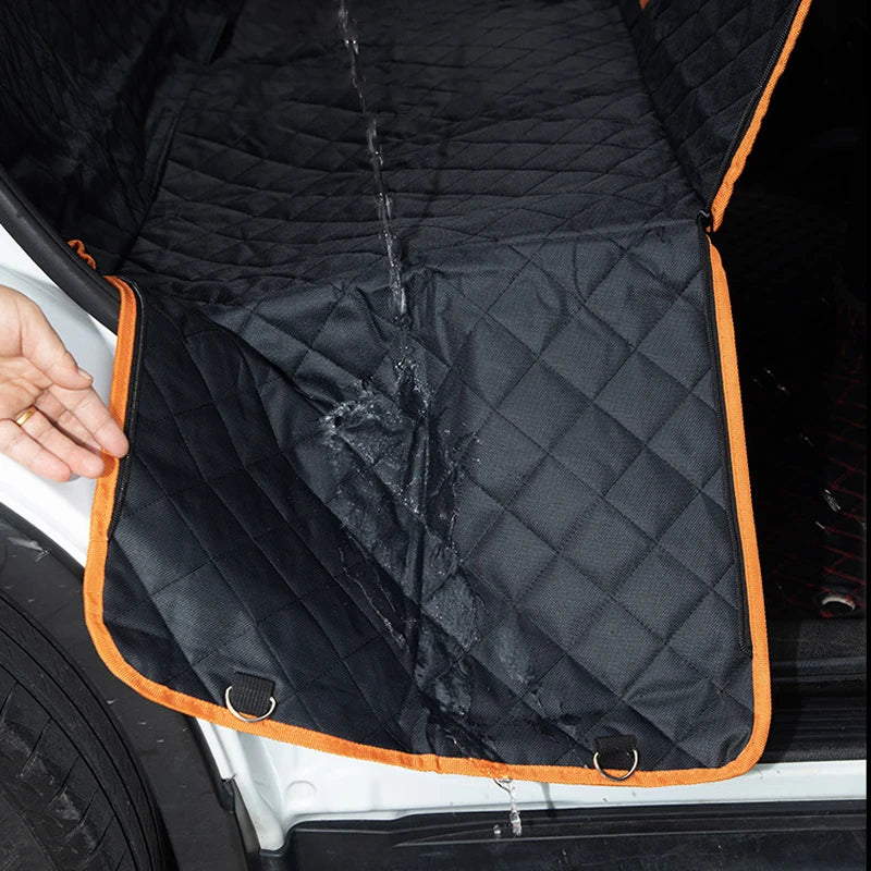 Visual Mesh Window and Side Zipper Car Seat & Door Protec Car Seat Cover, Waterproof ,Travel Mat Hammock