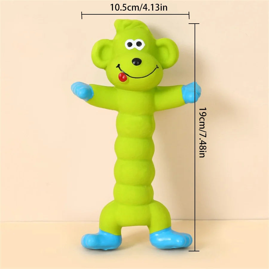 Dog Squeaky Toy, Latex Teeth Cleaning Chew Toy ,Self-Play Interactive Puppy ,Durable Chewing Toy