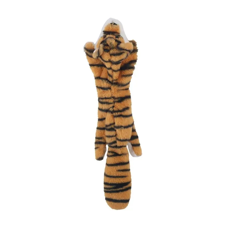 Funny Simulated Animal ,No Stuffing Dog Toy with Squeakers, Durable Stuffingless Plush Toy ,Crinkle Squeak Toy