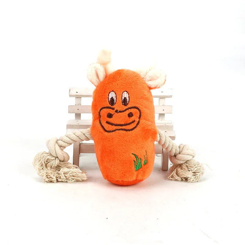 Cartoon Animals Chew Toy , Squeaky Dog Toys for Small Dogs , Bite Resistant Puppy Toy