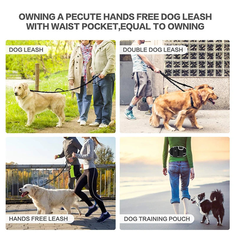 Dog Walking Bags,Training ,Treat Bag, Fanny Pack ,Hands-Free Candy Pouch ,Bungee Leash ,Feed Bowl ,Storage Water Cup