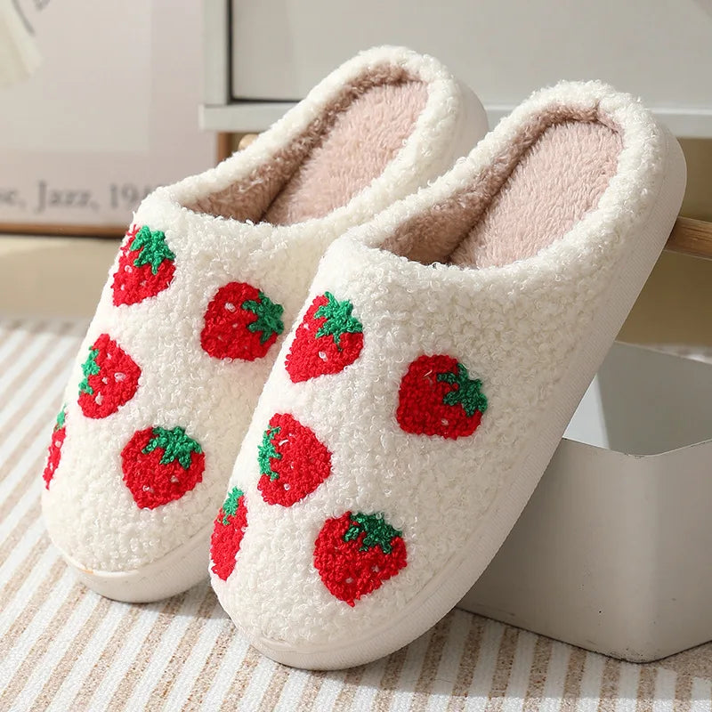Women  Slippers ,Warm Plush,Autumn ,Winter Shoes Woman House Flat Floor Soft Silent Slides