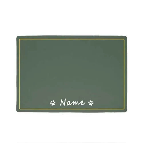 Custom Pet Food Bowl Mat, Waterproof,  Personalized Placemat For Pets Name ,Easy Wash Drinking ,Feeding Pad