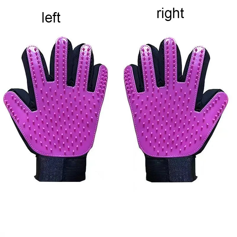 Pet Hair Glove, Dog and Cat Grooming, Deshedding Hair and Massage Brush