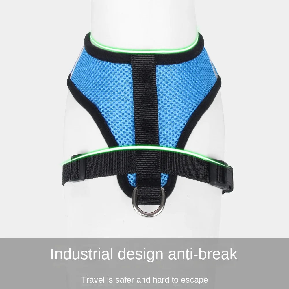 Adjustable Vest Polyester Mesh Breathable Harnesses Reflective for Small Dog and Cat