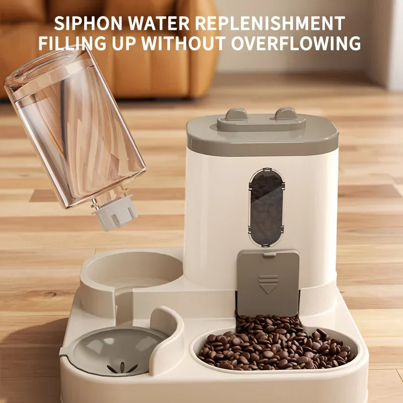 2in 1  Fully Automatic Cat Food Feeding and Water Dispenser