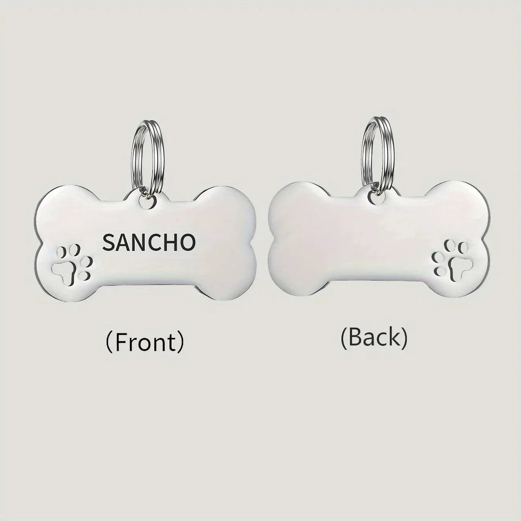 Personalized Engraved High Quality Dog ,Cat Tag with Name and Phone Number, Bone Shaped Pet Pendant for Custom Identification