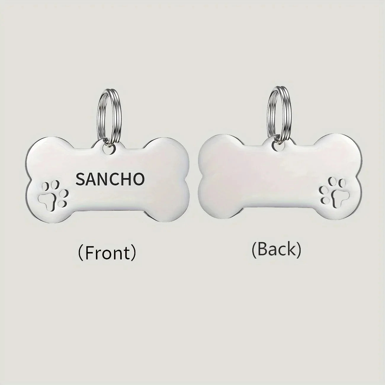 Personalized Engraved High Quality Dog ,Cat Tag with Name and Phone Number, Bone Shaped Pet Pendant for Custom Identification