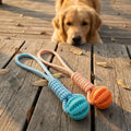 1-Pack Dog  Toy with Rope Handle - 18×5cm Treat Dispensing Rubber Ball, Mental Stimulation Toy for Boredom Relief