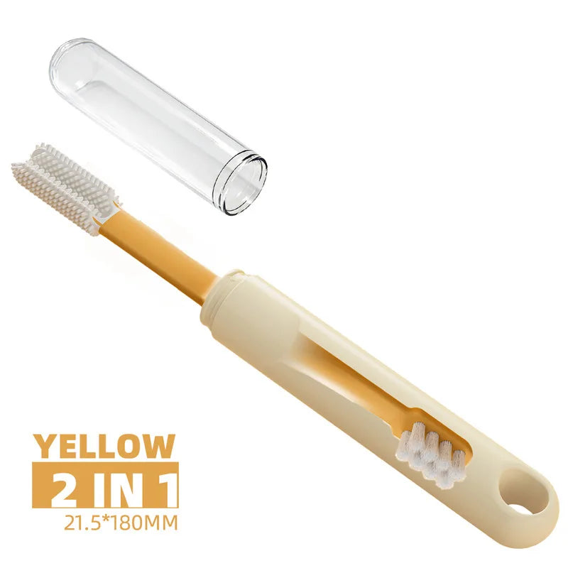 2in1 Cleaning Dog toothbrush Soft Hair Pet Toothbrush Double Sided Tooth Brush for Dog Cat Small pet Teeth Cleaning Oral Care