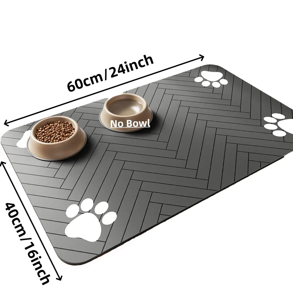 S、M、L , absorbent Pet Feeding Mat, Waterproof Placemat for Dog & Cat , Quick-Dry Rubber Backing