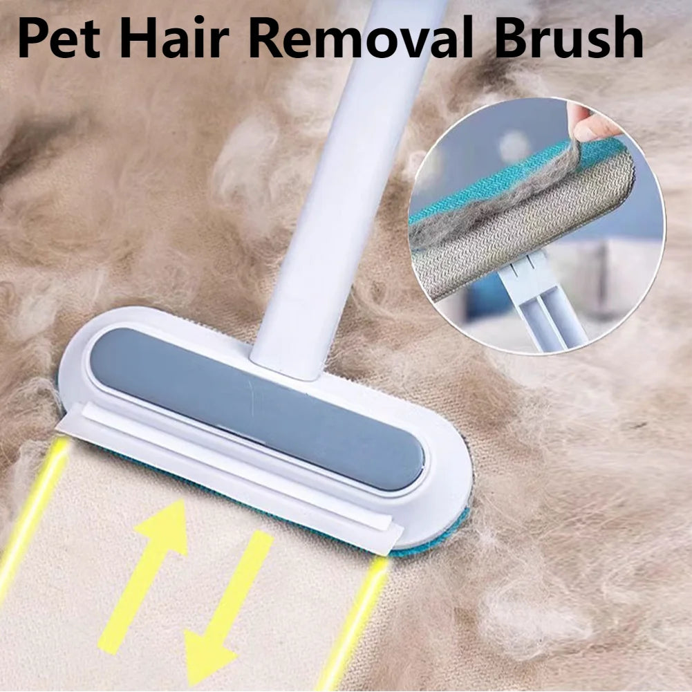3 in 1 Pet Hair Remover, Long Handle Cleaning Brush