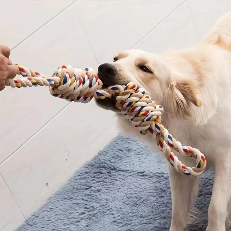 45cm Durable Teeth-Cleaning Rope Toy for Dogs - Pet Interactive Chewing and Play Toys,Tug Toy for Puppy Training