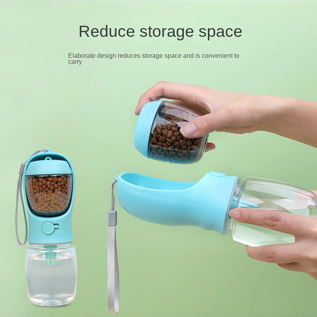 Portable Dog ,Cat Water Bottle with Storage Food and Water Container for Pets ,Outdoor Travel Pet supply