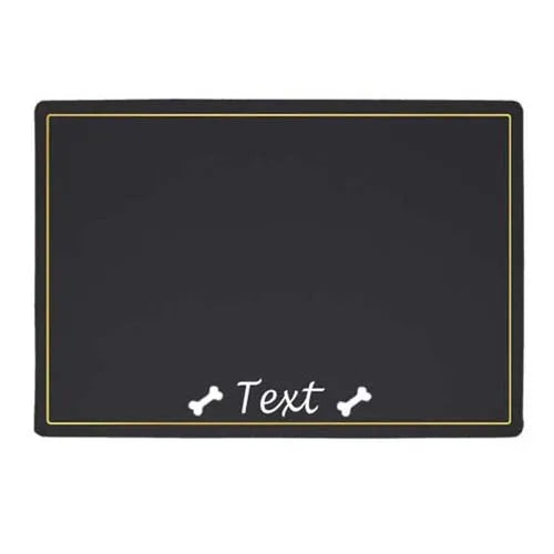 Custom Pet Food Bowl Mat, Waterproof,  Personalized Placemat For Pets Name ,Easy Wash Drinking ,Feeding Pad