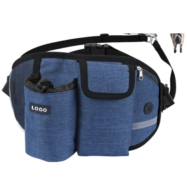 Dog Walking Bags,Training ,Treat Bag, Fanny Pack ,Hands-Free Candy Pouch ,Bungee Leash ,Feed Bowl ,Storage Water Cup