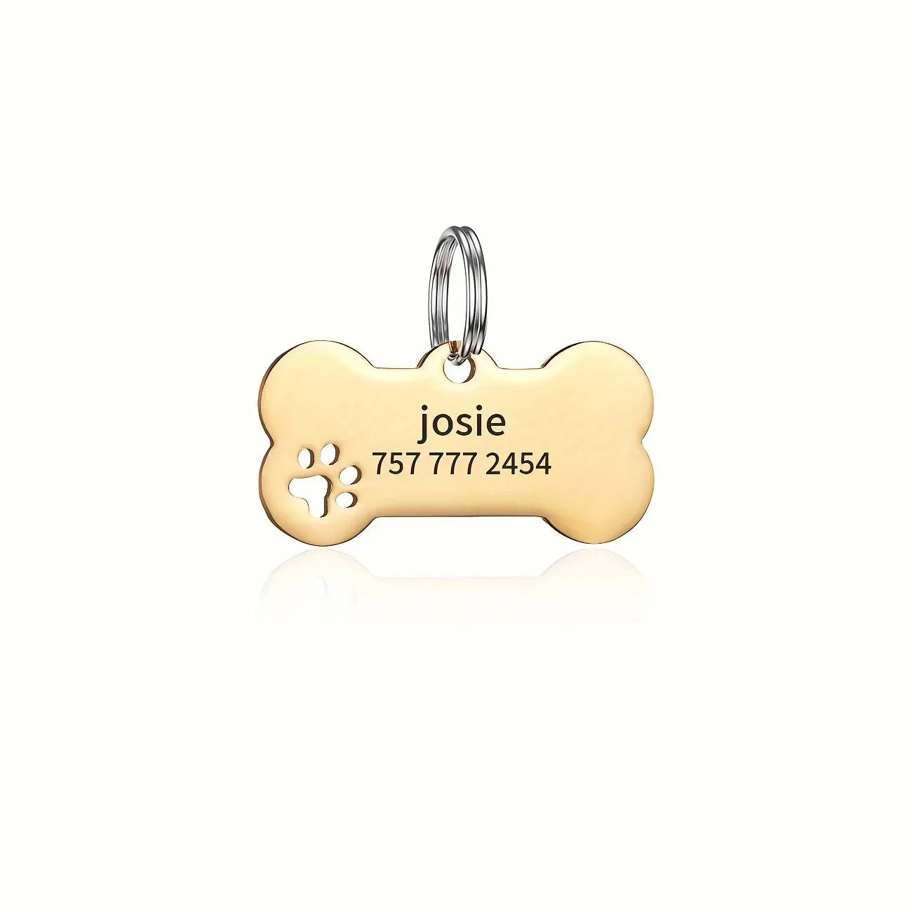 Personalized Engraved High Quality Dog ,Cat Tag with Name and Phone Number, Bone Shaped Pet Pendant for Custom Identification
