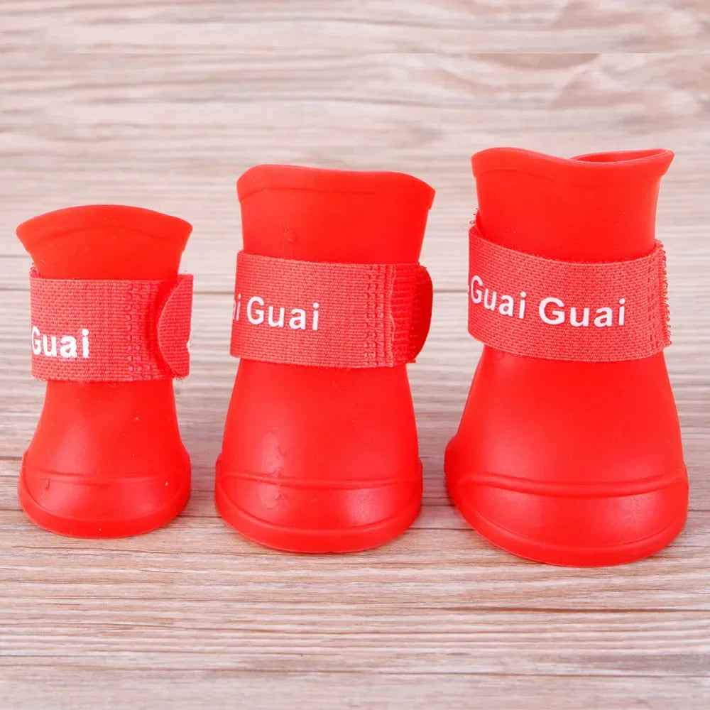 Dog Shoes,  Waterproof ,  Rain Shoes for Dogs and Puppies, Rubber Boots, Durable