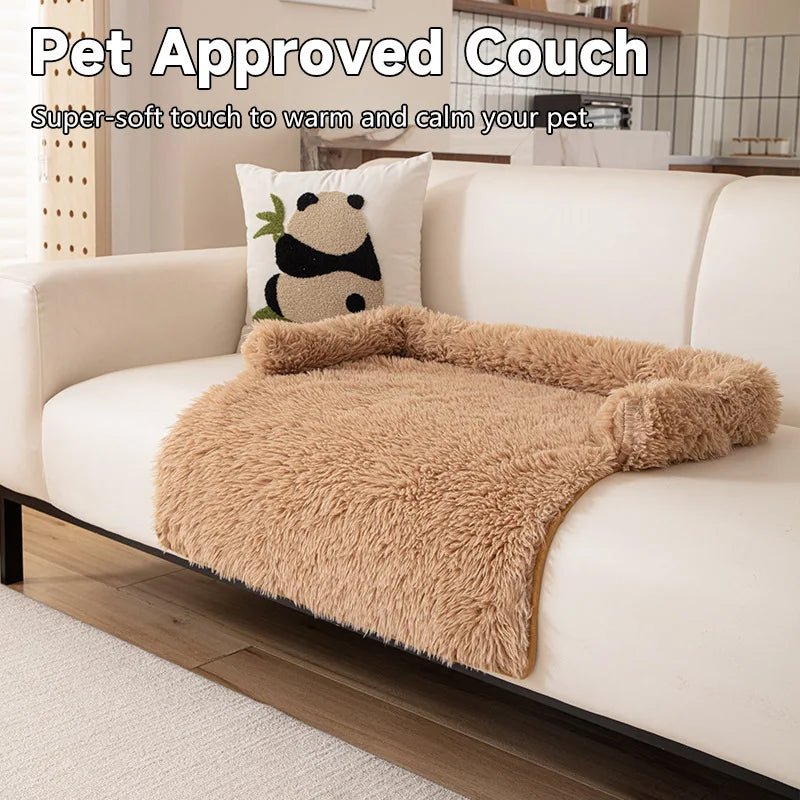 2025 New Style Sofa Pet Pad, Plush Dog Bed, Warm and Anti-slip Pet Sleeping Sofa Pad