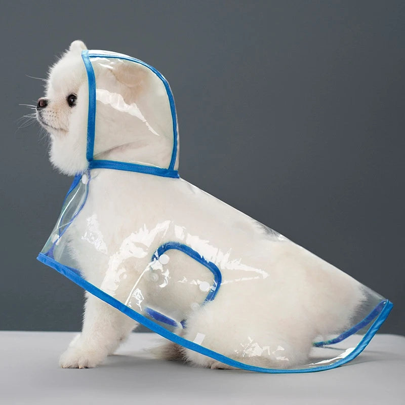 Transparent  Raincoat , Thickened , Windproof and Waterproof Large, Medium, and Small Pets